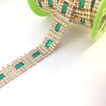 crystal chain green emerald
