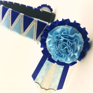 simple sharkstooth browband navy and sky